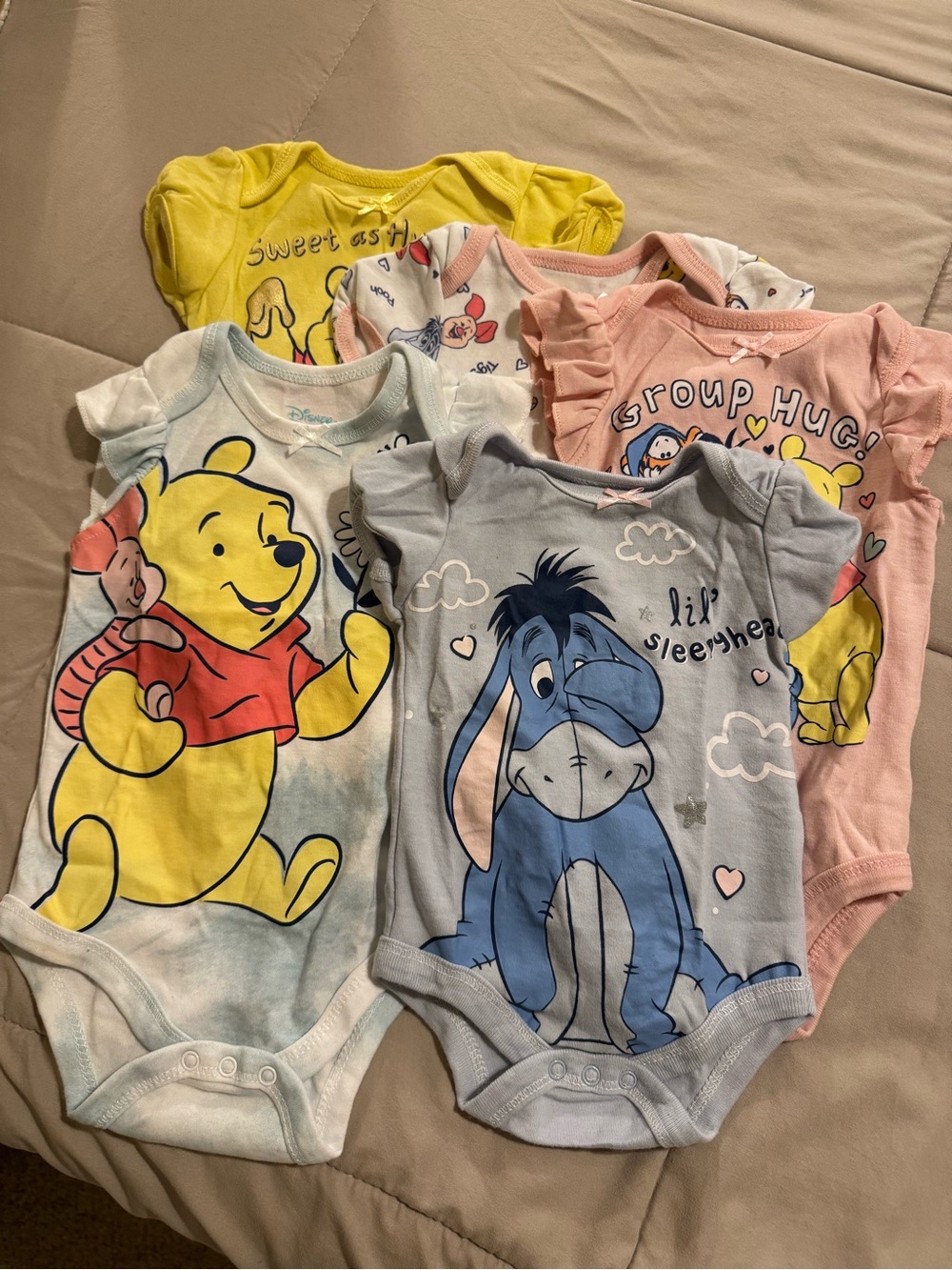 Disney Winnie the Pooh & Eeyore Baby One-Piece Bodysuits - Assorted Colors